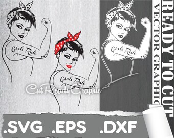 Download Free Rosie Svg Strong Girl Svg Rosie Svg Girls Rule Svg Rosie Etsy for Cricut Explore, Silhouette and other cutting machines.