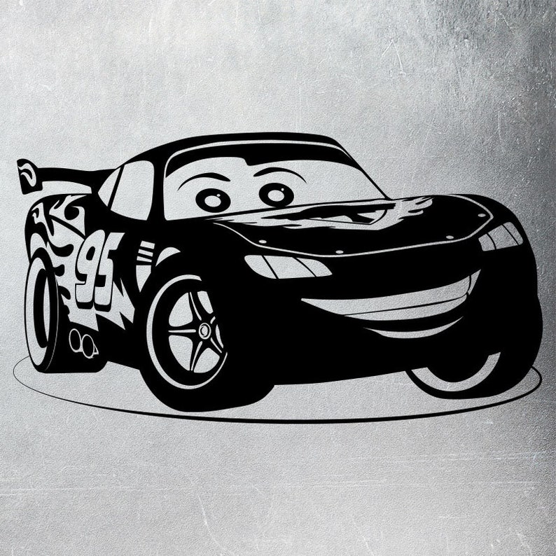 Download Cut Ready Lightning McQueen Cut Ready Vector File Svg | Etsy