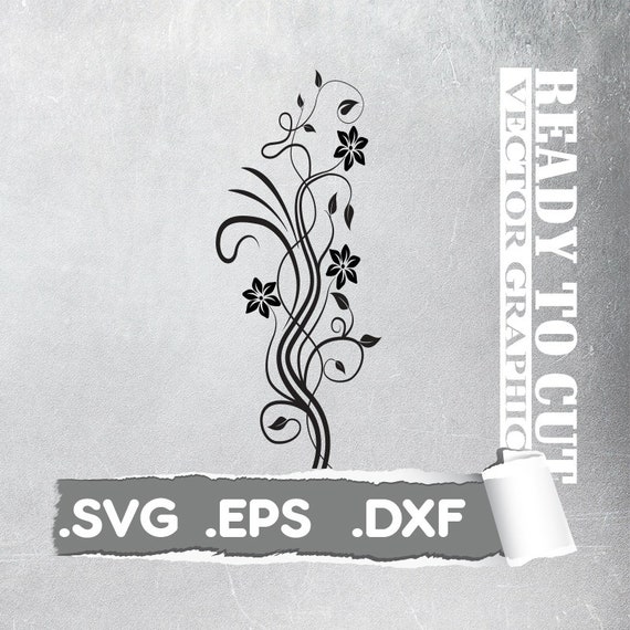 Cut Ready Flower Svg Floral Decal Svg Cut Ready Vector Etsy