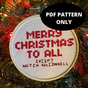 PDF Pattern Merry Christmas to All Except Mitch McConnell