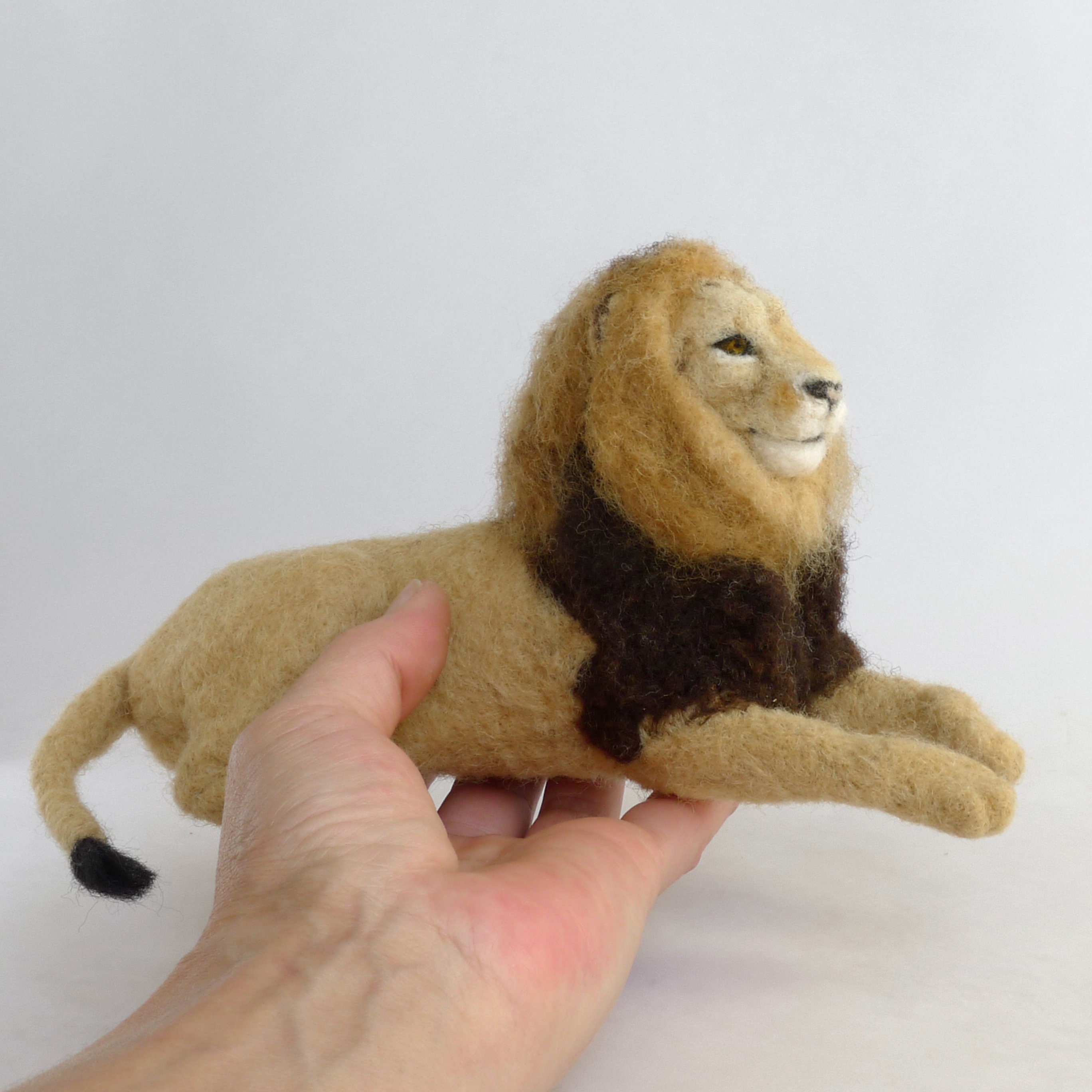 Lion/needle Felted Lion/needlefelted Animal/realistic Etsy