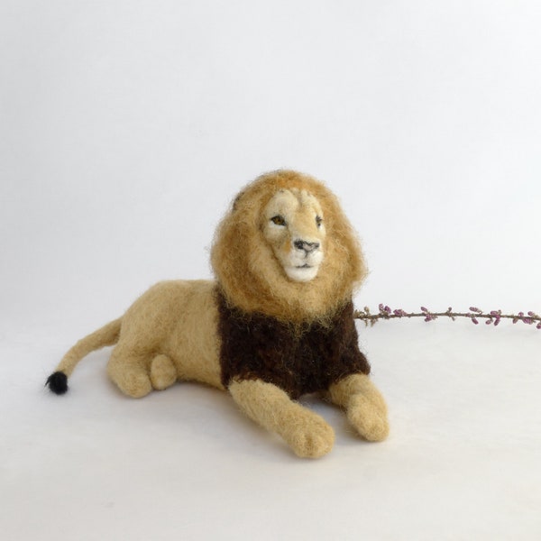 Needle Felted Lion Etsy