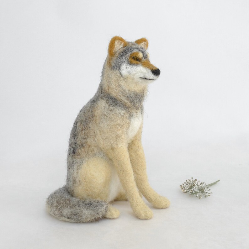 Felted wolf/Needle felted Wolf/NeedleFelted Animals/Realistic Etsy