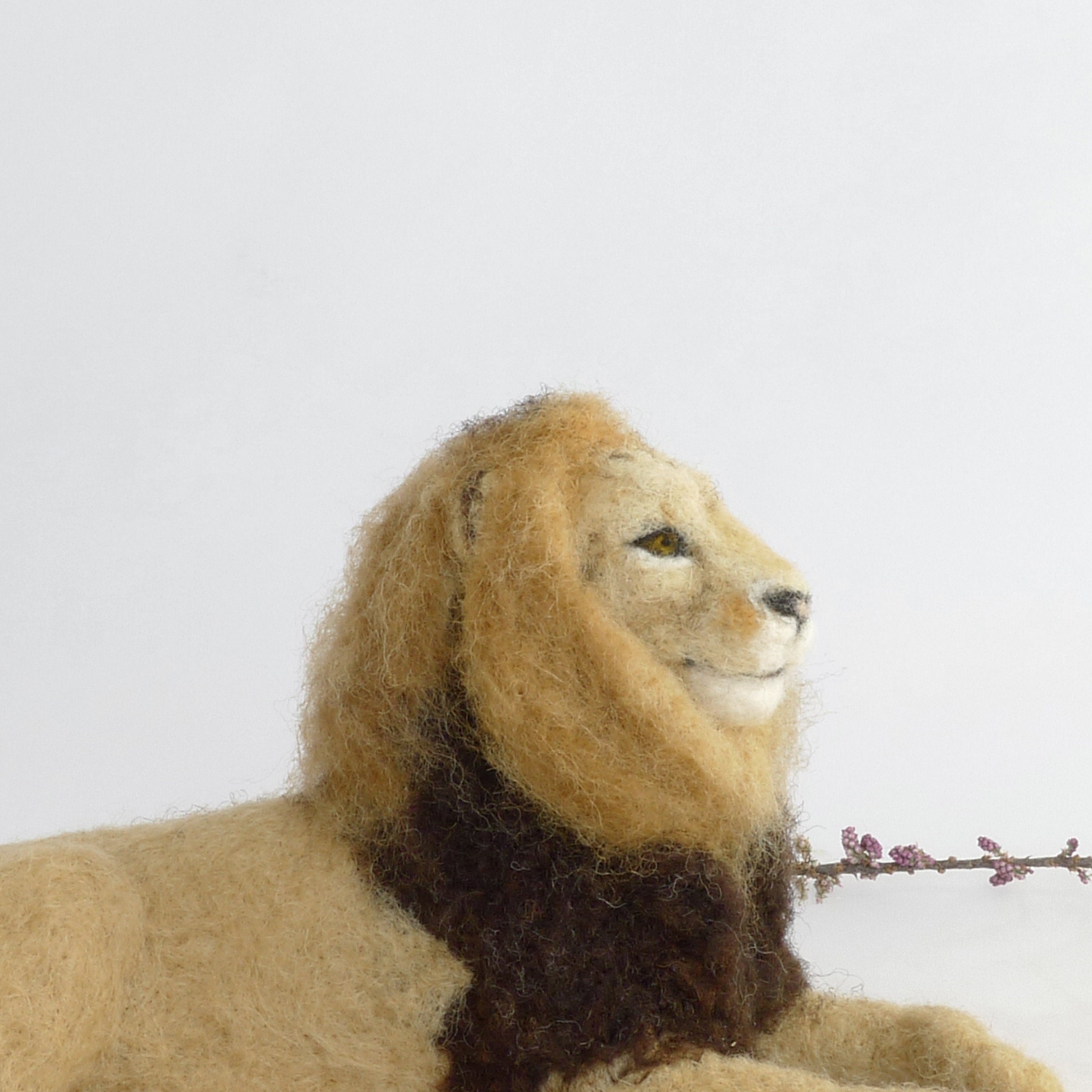 Lion/needle Felted Lion/needlefelted Animal/realistic Etsy