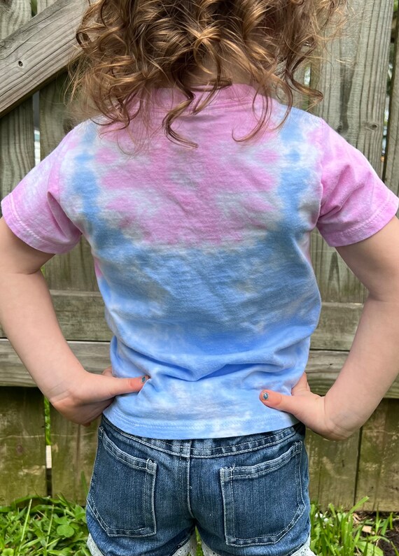 Toddler Shirt, Birthday Shirt, Tie-dye Shirt, Blue and Orange, Tie