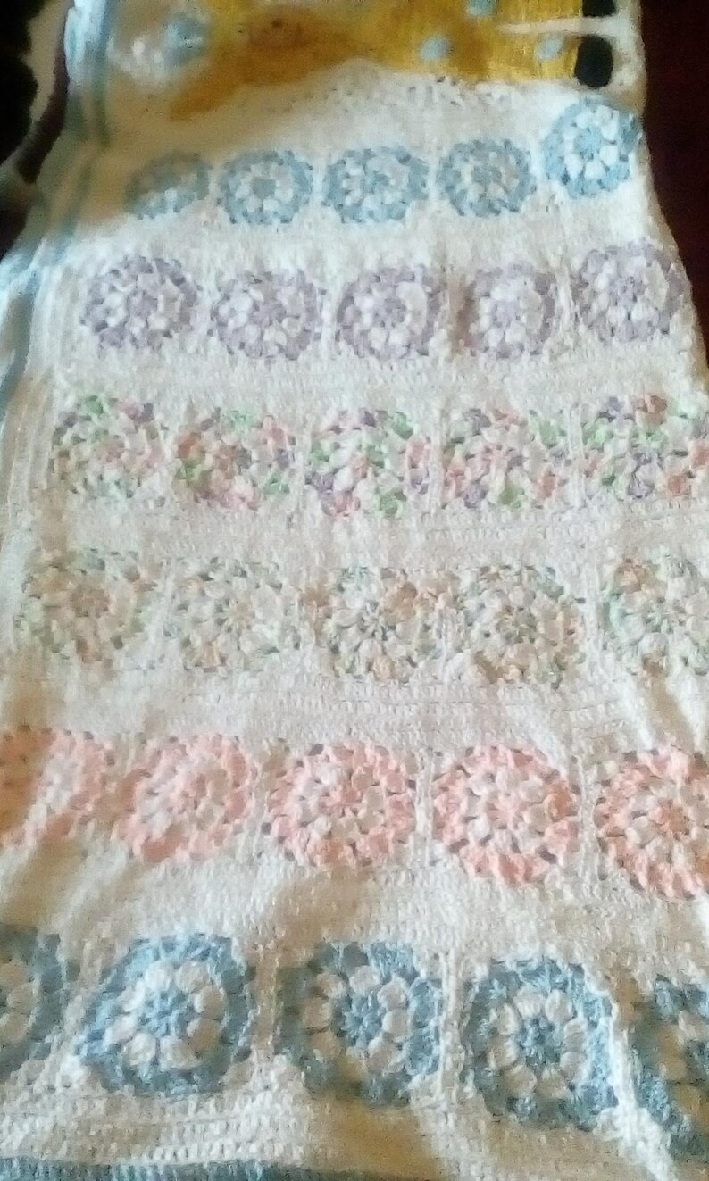Handcrafted Crocheted Giraffe Crib Runner Afghan