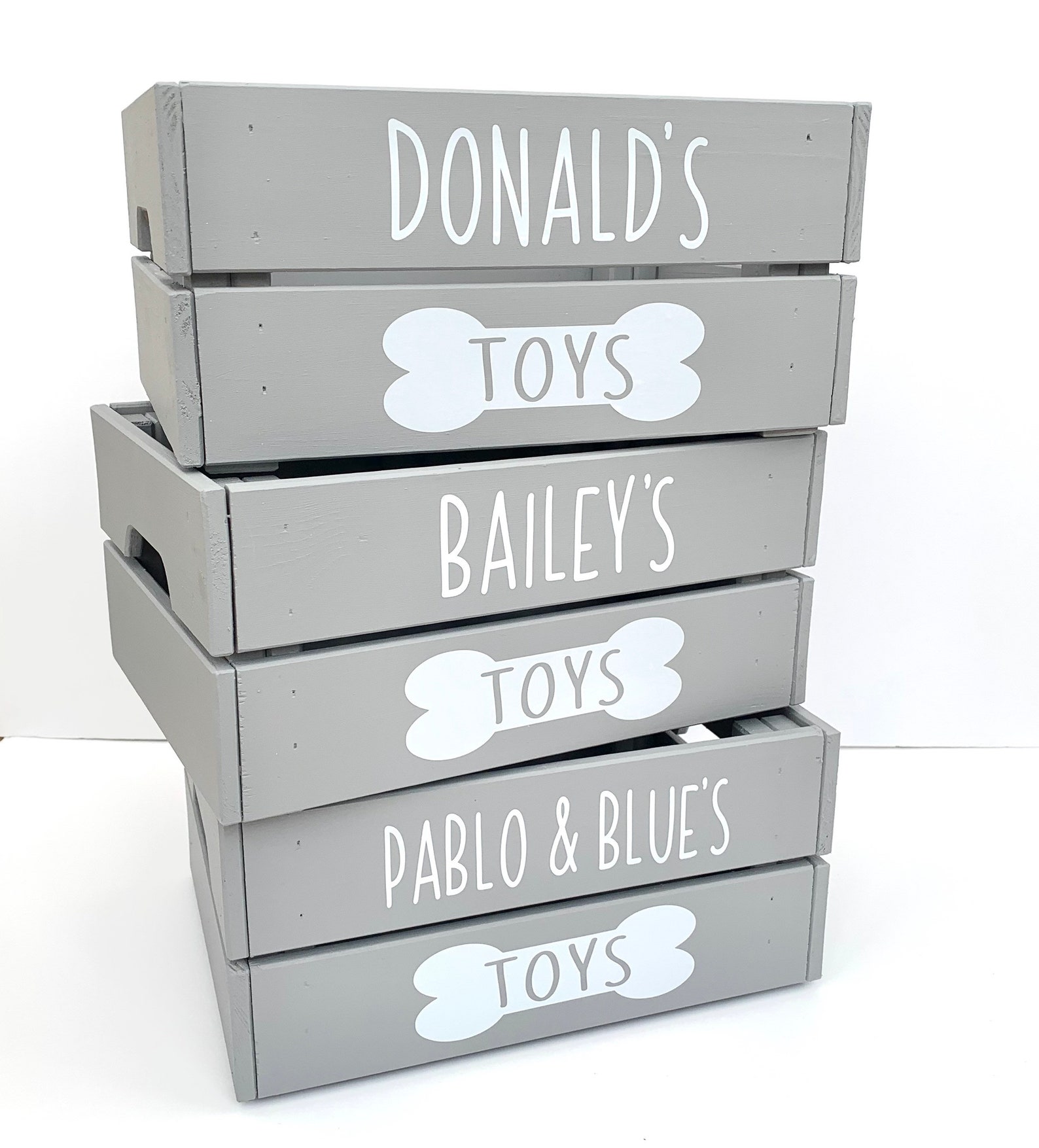 Dog Toy Crate Wooden Storage Crate Dog Toy Storage Etsy