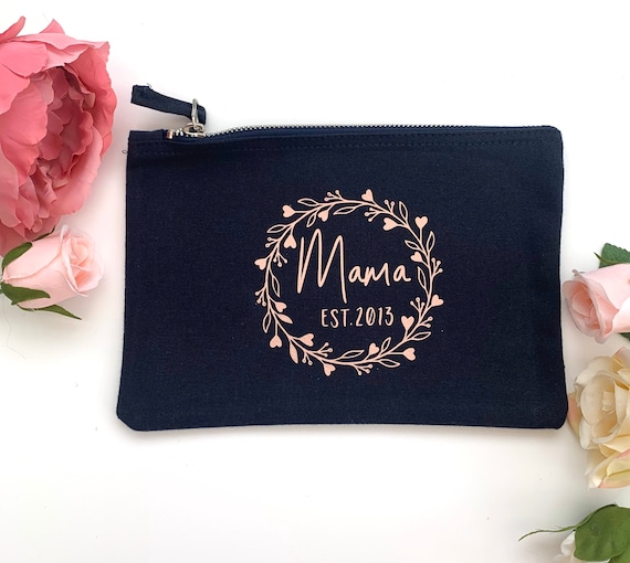 Mama Bag - Mama Est Gift - New Mum Gift - Baby Shower Gift - Personalised Mama Bag - Mama Pouch Bag