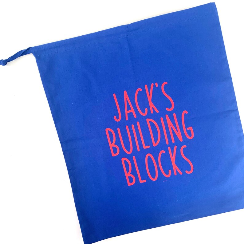 Large Drawstring Bag Toy Storage Bag Personalised Etsy UK