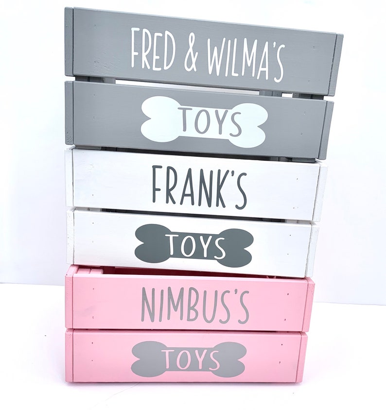 Dog Toy Crate Wooden Storage Crate Dog Toy Storage Etsy UK