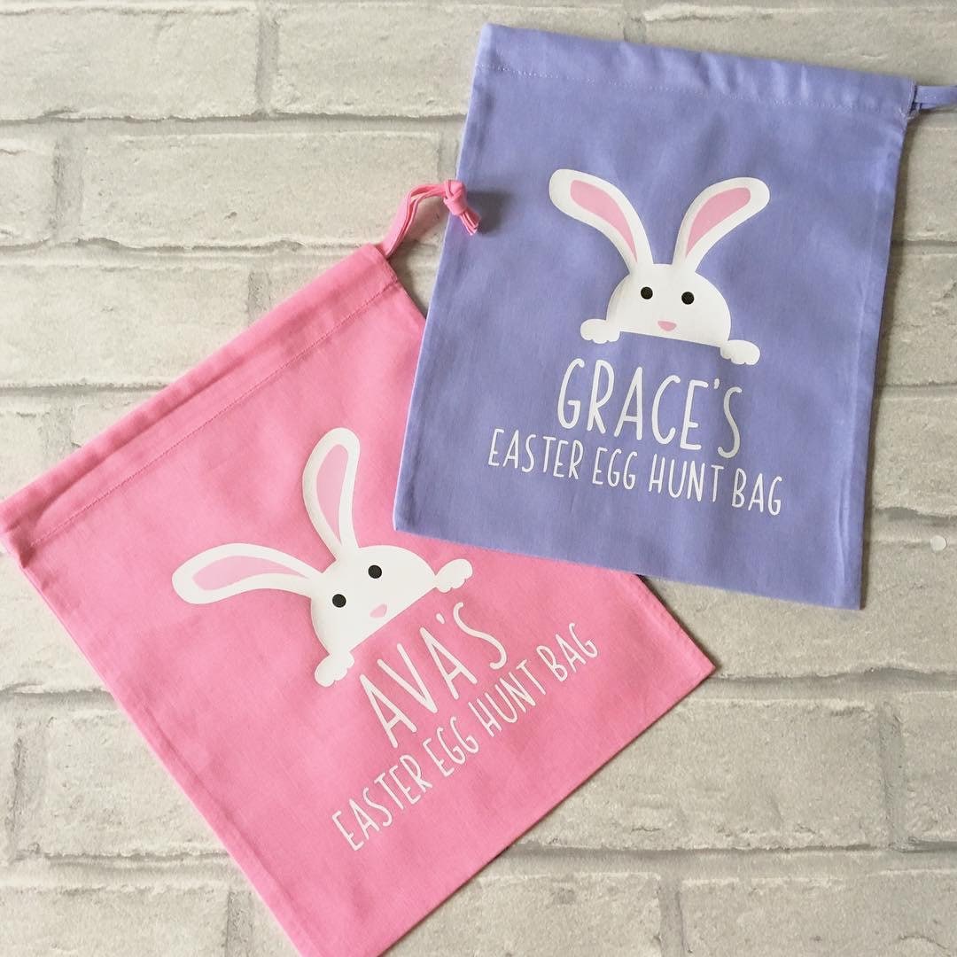 Easter Bag Easter Egg Hunt Bag Personalised Easter Bag Etsy
