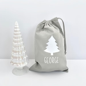 Personalised Christmas Bag - Christmas Sack - Christmas Tree Design Bag - Personalised Christmas Bag - Scandi Design