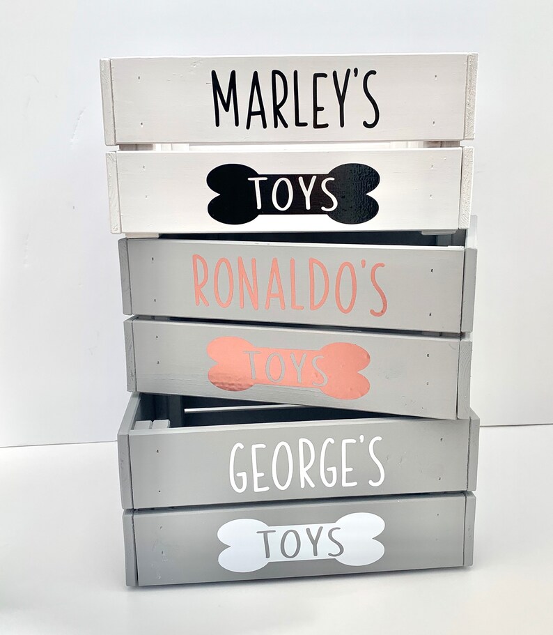Dog Toy Crate Wooden Storage Crate Dog Toy Storage Etsy UK
