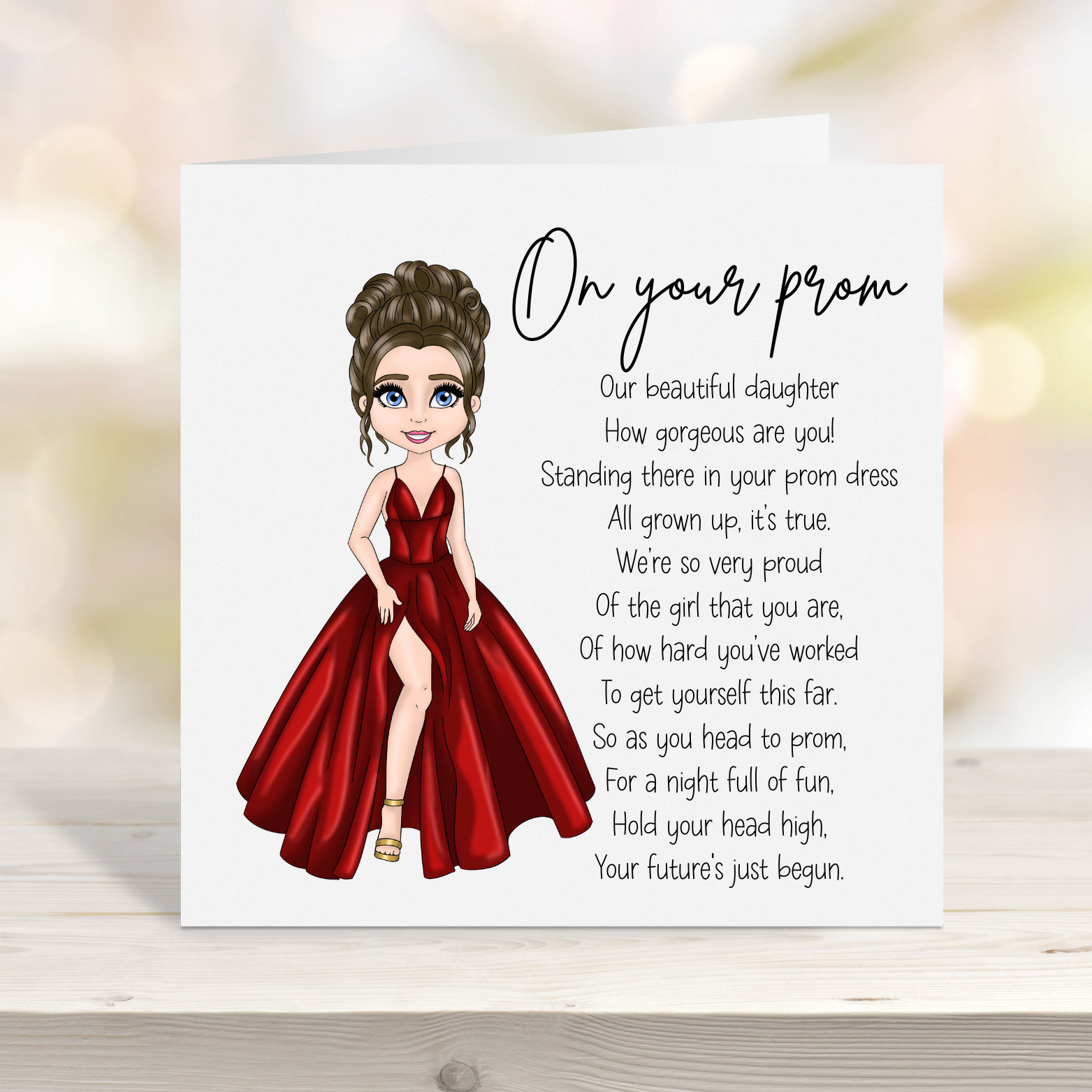 prom dress quotes Personalised Prom Card - Daughter Keepsake Prom Card - Prom 2026 - Prom for  Her - Prom Poem