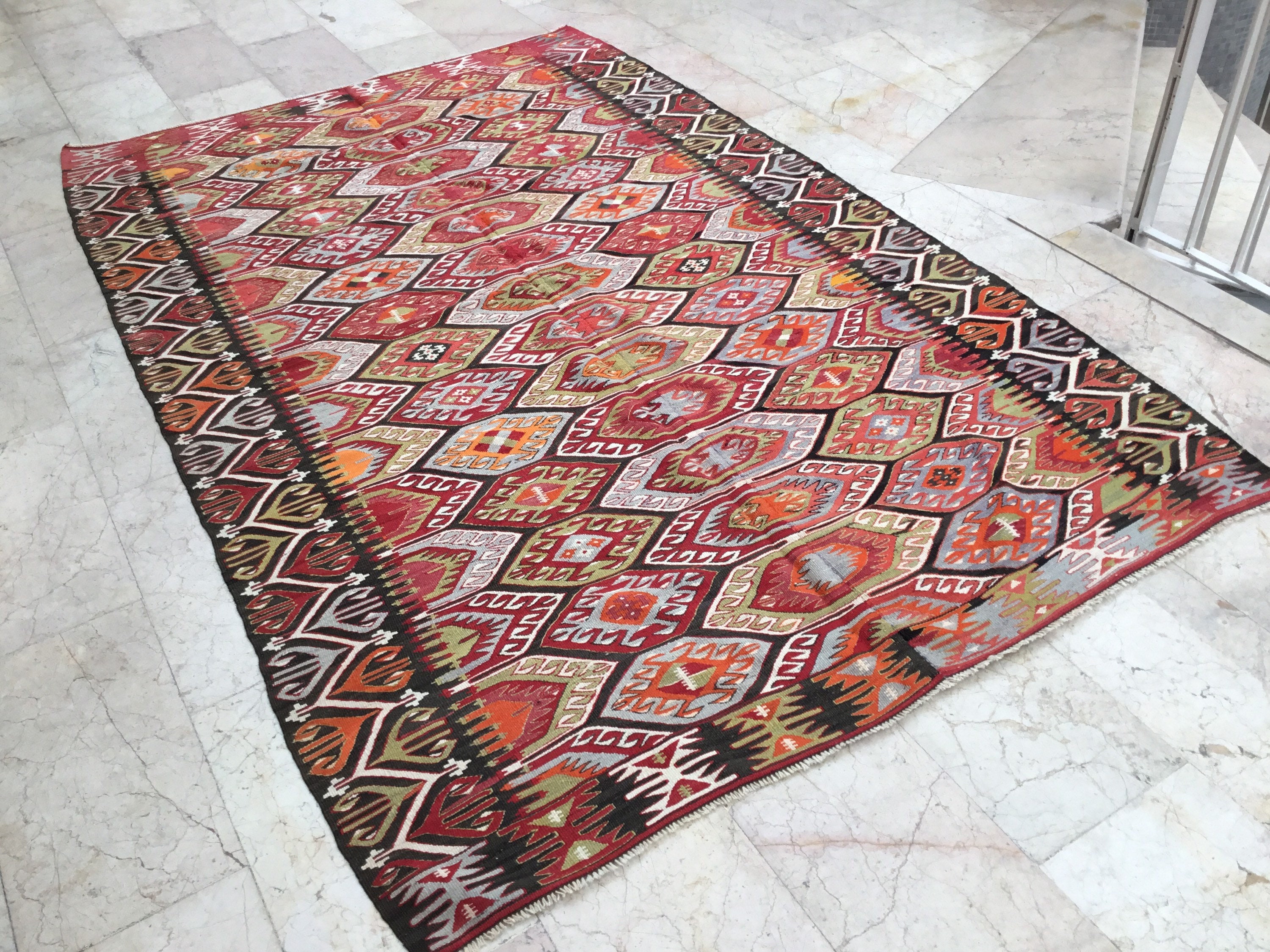 Unique Vintage area rug9.12x5.80feet 278x177cmHandmade Etsy España