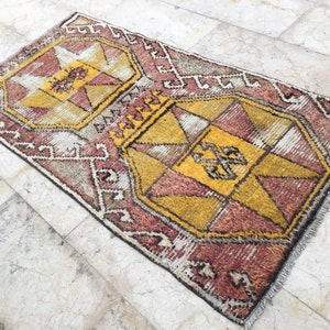 Worn Rug,5.54x3.28feet (168x0,85cm)Handwoven Rugs,Hand knot,Wool Rug,Home Decor,Pastel rug,Decoretive rug, 2320