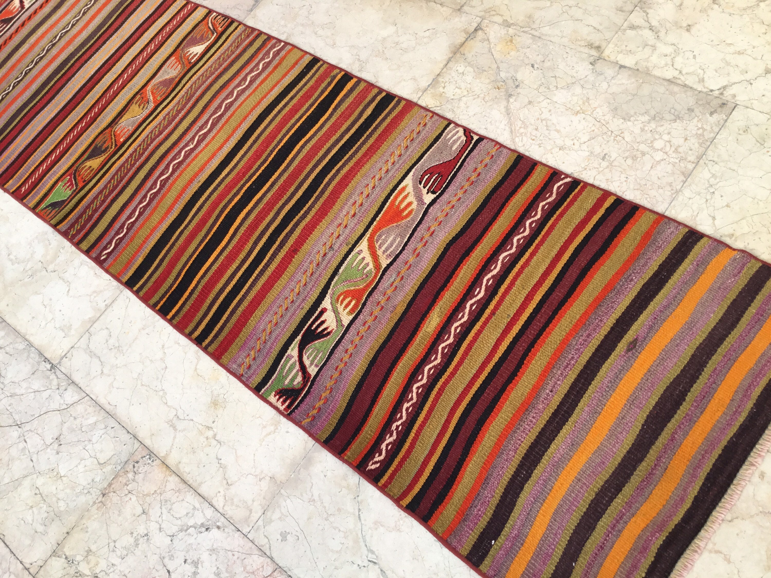 Extra Long Rug runner 26.34x2.36feet 803x72cm,Handmade Rug,Handwoven ...