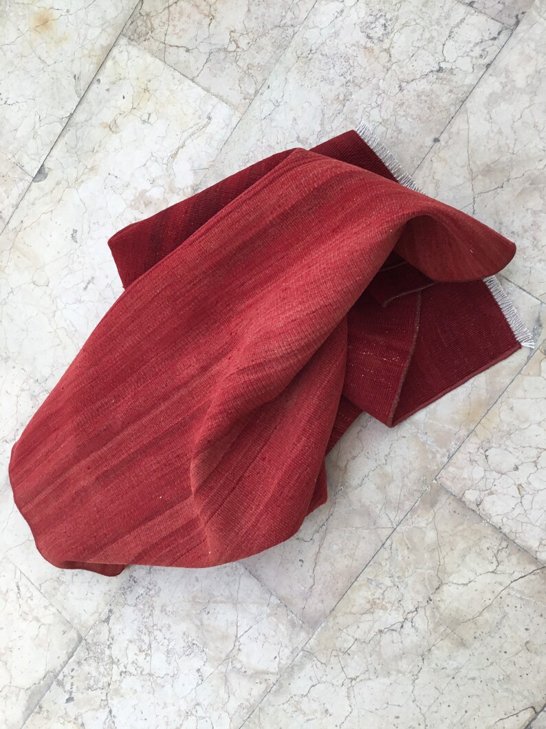 ,Handmade Kilim Rug,Handwoven,Vintage Kilim,Home Decor,simple rug-2393 Red Kilim Rug 5.90x3.37feet 180x103cm