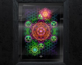 Psychedelic Wholeness edition art prints, Art & Collectibles, Prints, Digital Prints, she who is art, goddess art, ascension art