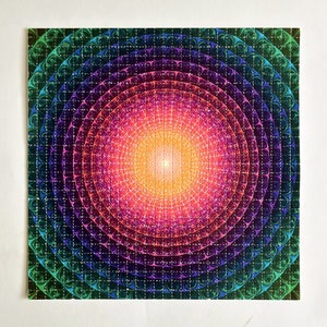 Psychedelische kunst prints, prenten, digitale prints, psychedelische kunst, abstracte kunst print, JAZZBERRY BLUE, organische kleurovergang kunst, poster gerold