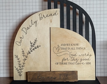 Interchangeable Bible Verse Sign | Christian Home Decor with 8 Verses