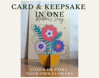 Wooden Mother's Day Card | Pop-Up Flower Keepsake Craft Kit
