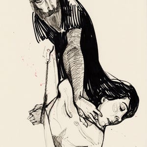 Shibari art for rope lovers  original artwork on paper submissive