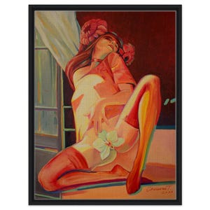 Framed Canvas Print– Sensual Wall Art – Modern Framed Artwork
