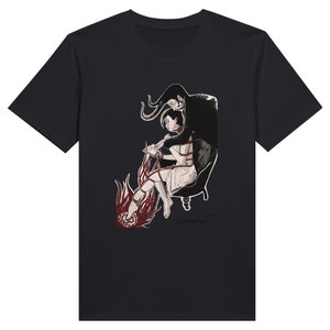 Camiseta de mujer estilo suave Shibari chest fetish art orgánica unisex cuello redondo