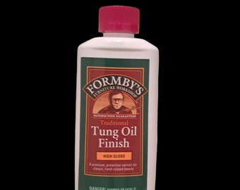 Formbys High Gloss Tung Oil Finish 8-Ounce 30066 Wood Protector Varnish Protective