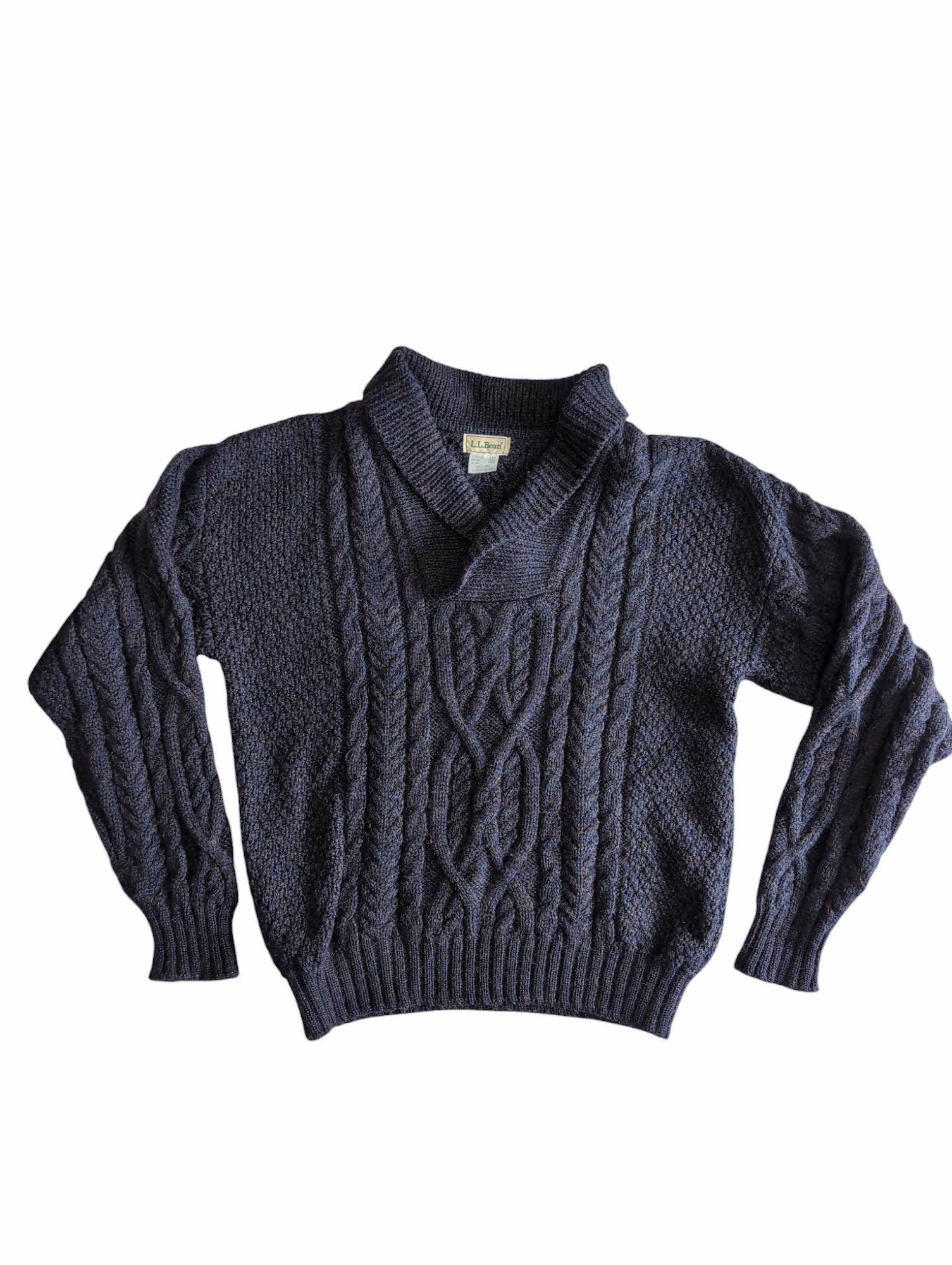 Vintage L.L. Bean Irish Cable Aran Knit Fisherman Wool Vintage L.L. Bean Irish Cable Aran Knit Fisherman Wool