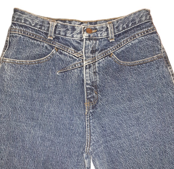 【Anyone more】Nuhi Vintage Washing Back Pocket Denim Pants ZENA Vintage 80s Jeans Tapered High Waist Mom 30x26 Western