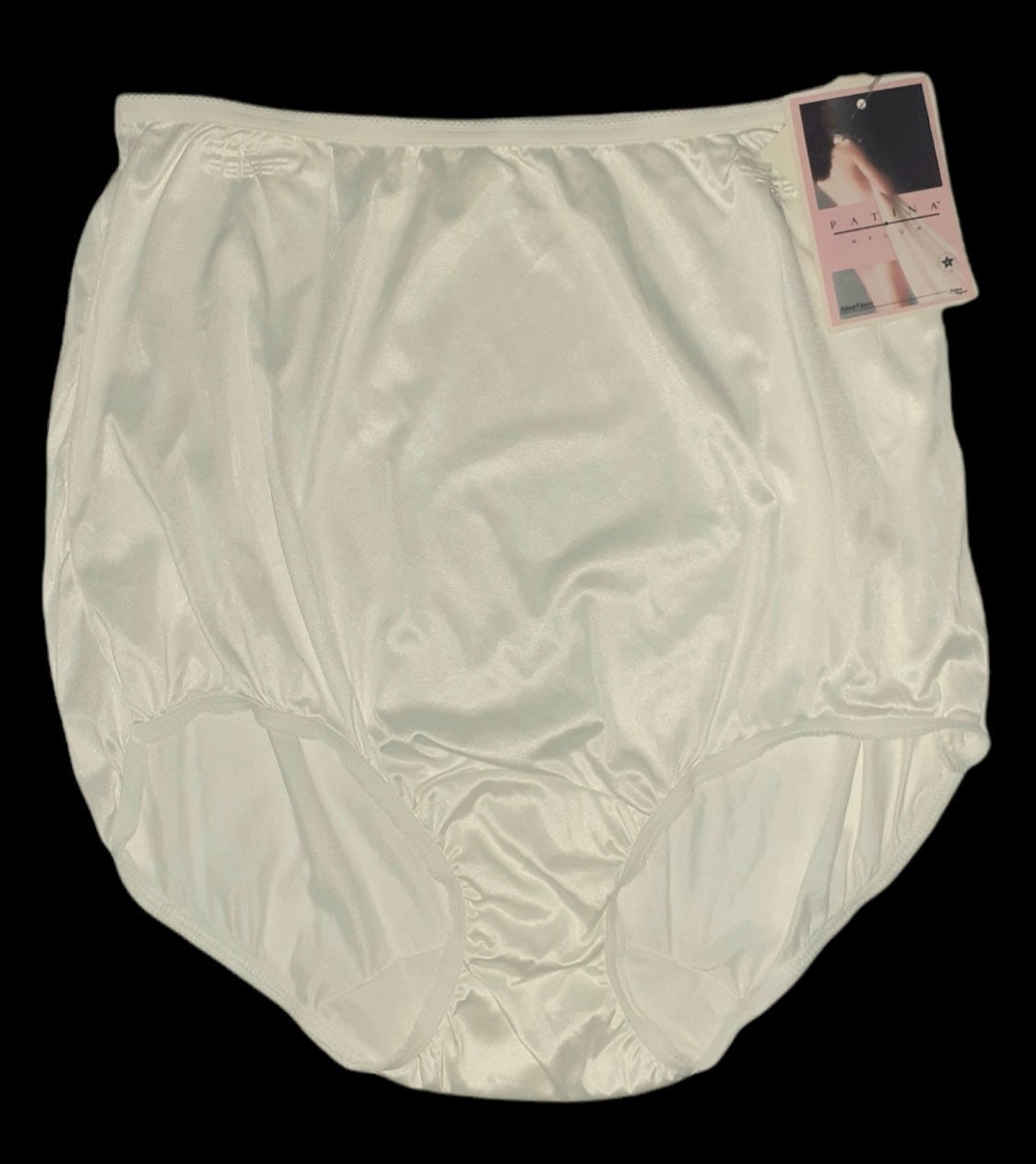 Vintage NWT Lorraine Patina Nylon Granny Panties Sissy Sz 6 White Brief  High Waist Sheer Cotton Gusset 