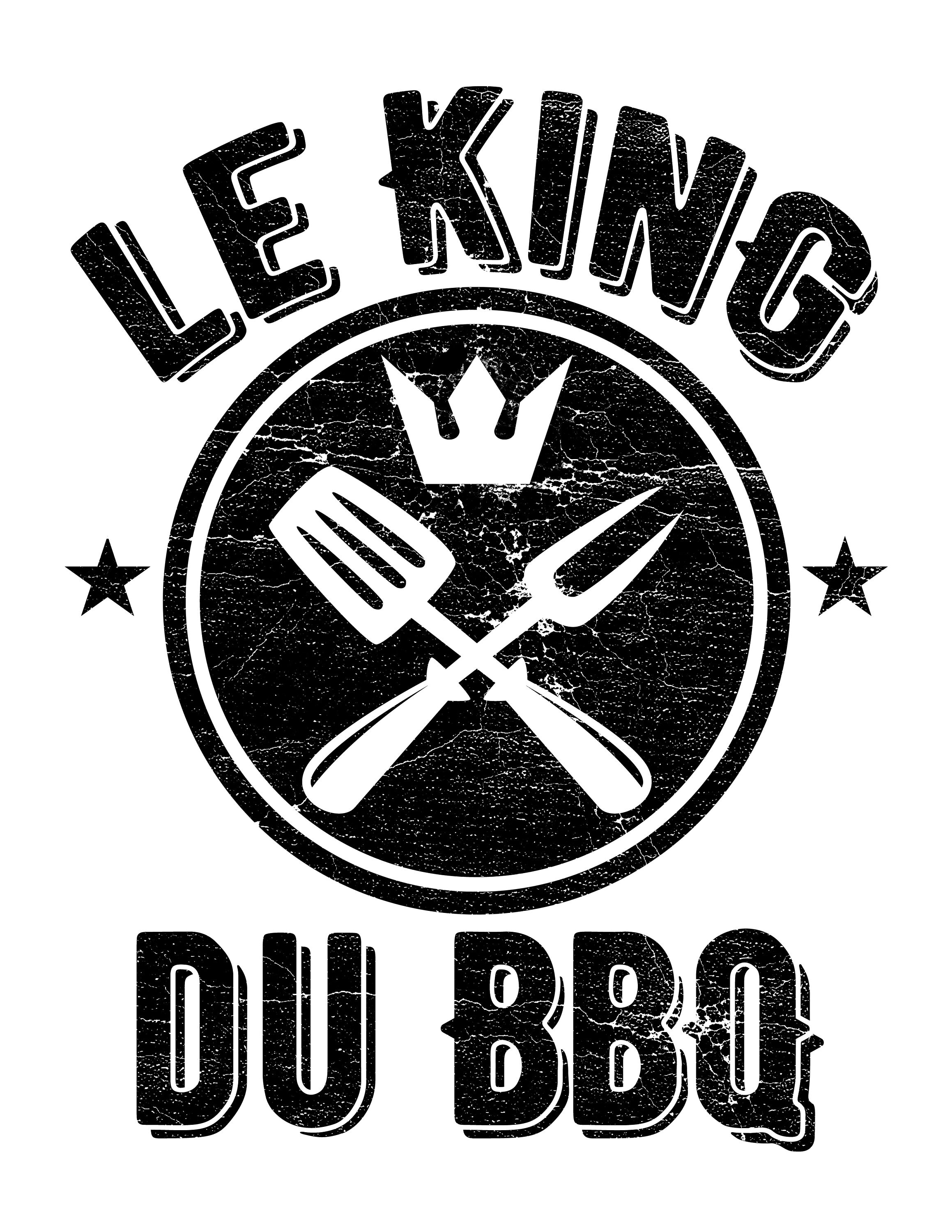 The King of the BBQ TShirt Col en ROND HOMME Etsy