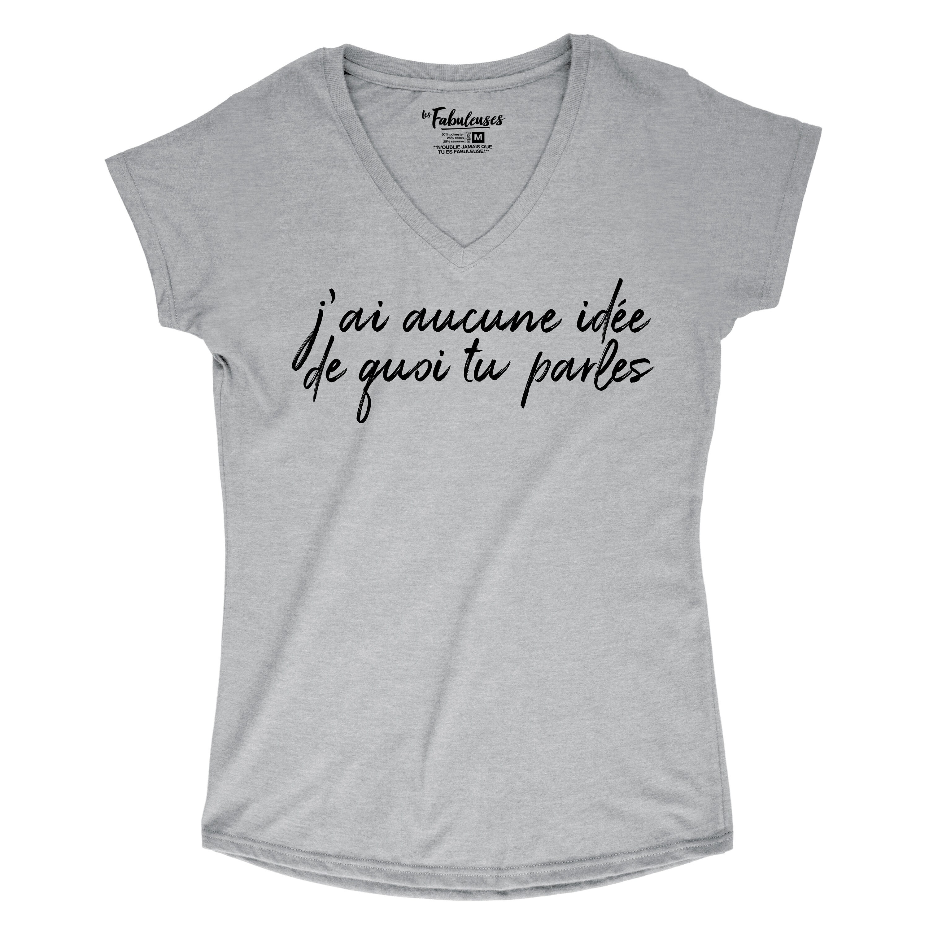 J'ai aucune idée de quoi tu parles T-Shirt Col en V | Etsy