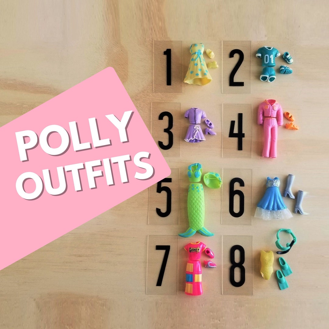 Polly Pocket Rubber Doll Clothes 90s and Y2K Styles Choose Etsy