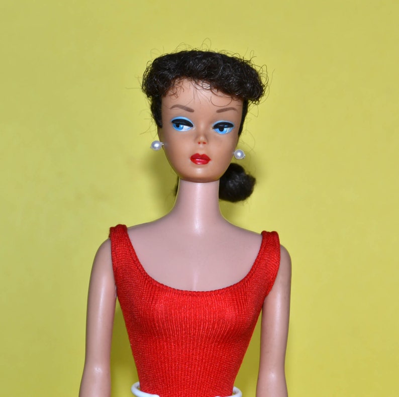 BARBIE HAIR FAIR VINTAGE REPRO OUTFIT COMPLETE SHOES DRESS EARRINGS BRACELETS