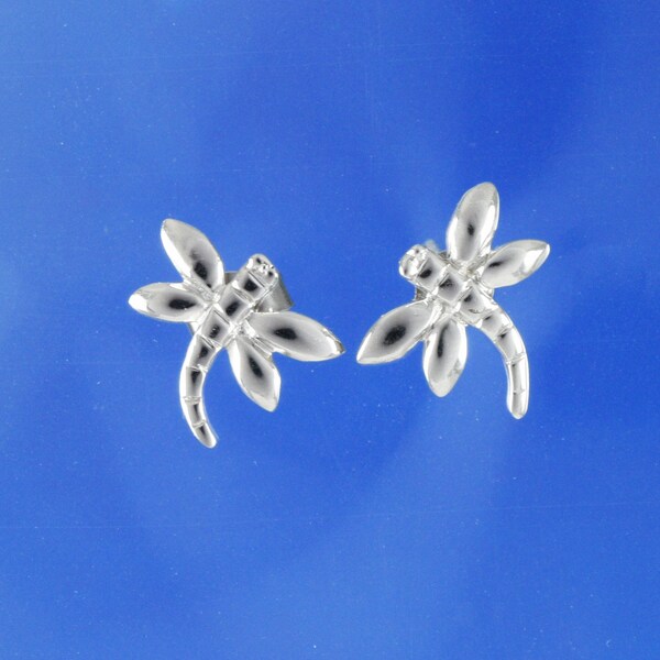 Hawaiian Dragonfly Earring, Sterling Silver Dragonfly Stud Earring, Hawaiian Jewelry  Valentine Anniversary Gift Birthday Gift