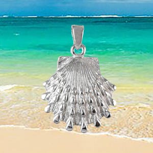 Hawaiian Seashell Necklace, Sterling Silver Sea Shell Pendant, Hawaiian Jewelry  Christmas Present, Anniversary Gift Birthday Gift
