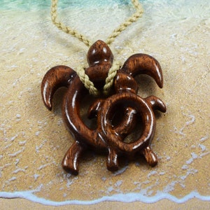 Unique Hawaiian Large Koa Wood Fish Hook Necklace, Hand Carved Genuine Koa Wood Fish Hook Necklace, N9131 Birthday Valentine Gift, Men's, Grey Type