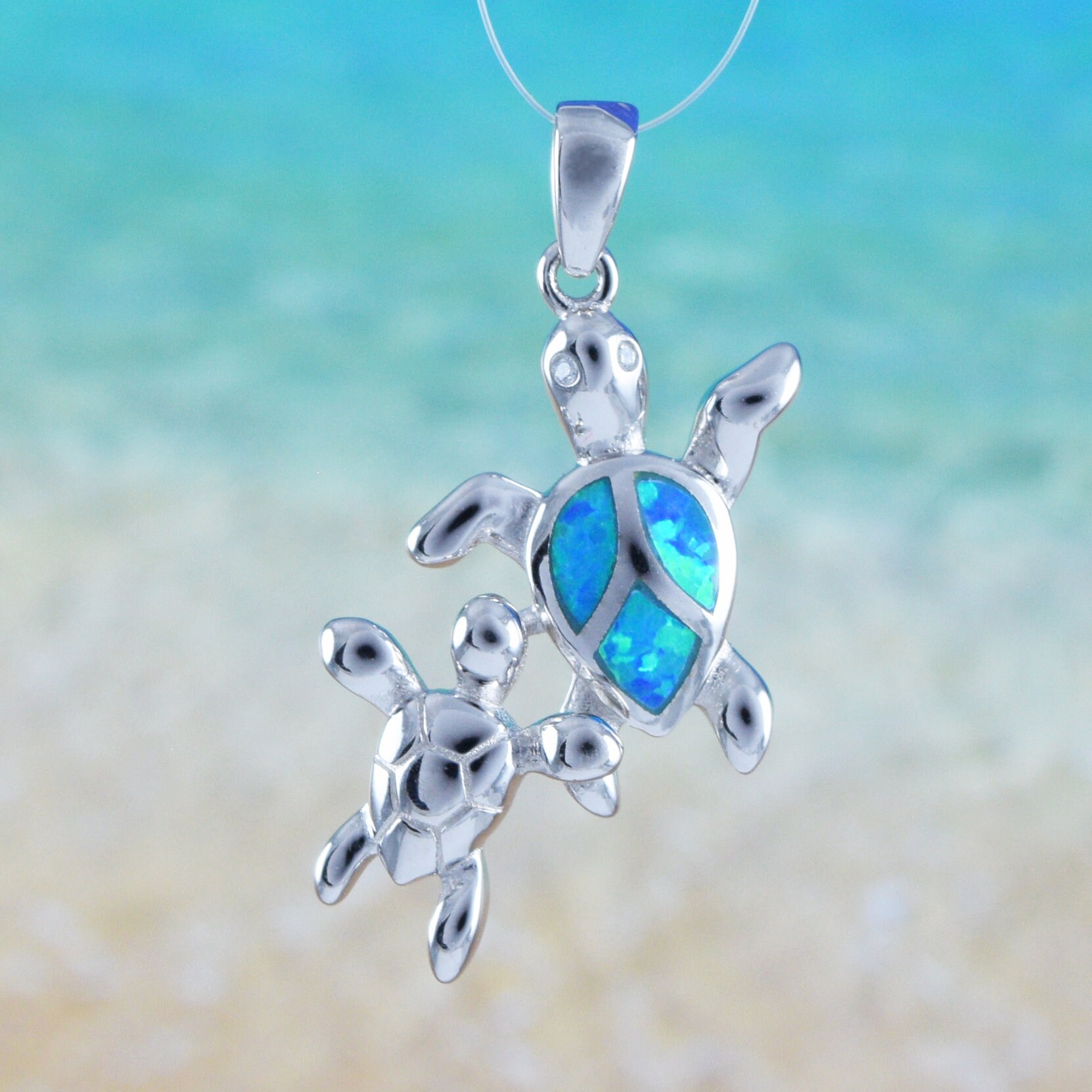 Sea Turtle Necklace Sterling 