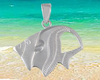 Sterlingzilveren ketting Hawaiiaanse engelvis: tropische sieraden