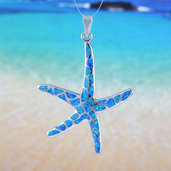 Sterling silver starfish pendant sale