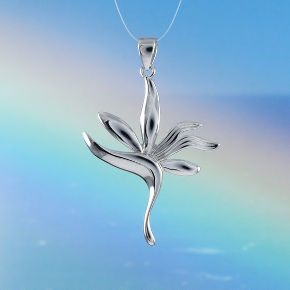 Birds of Paradise Pendant / Necklace in Sterling Silver & Gold - 22mm –  Maui Divers Jewelry