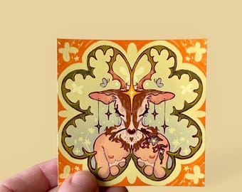 Whimsical Trans Deer Sticker