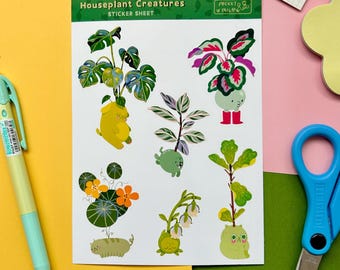 Houseplant Creatures Sticker Sheet