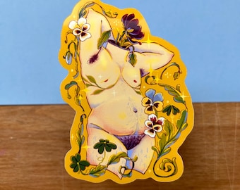 Fat and Happy - Trans Pride Sticker