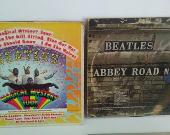 The Beatles Abbey Road and Magical Mystery Tour LP Records
