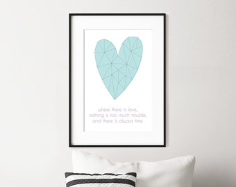 Where There is Love, Baha'i Quote print, PRINTABLE art, Nursery decor, Nursery wall art, Kids art, Baby boy/girl nursery art, Baha'i art