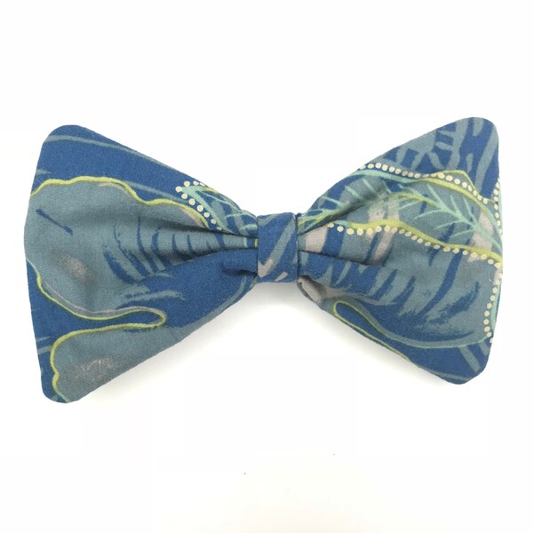 Bowties For Men - Bowties for Women -  Upcycled Recycled Repurposed - Repurposed Clothing - Floral Fabric - Bows - Clip On Bows